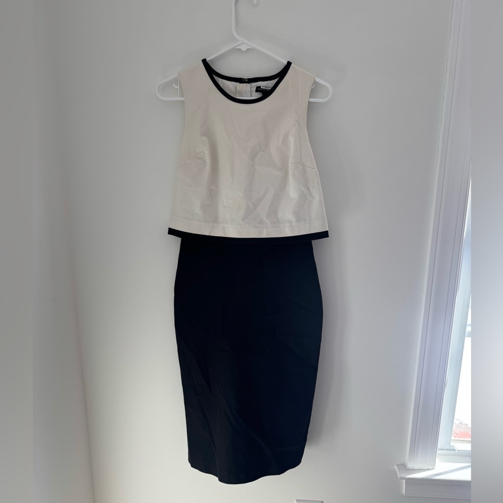 Banana Republic Black and Cream Skirt Set